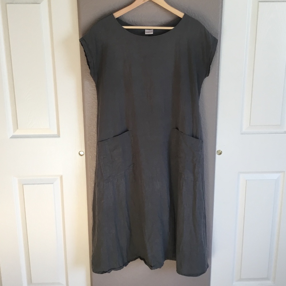 Eloise&Lily Linen Flared T-shirt Dress